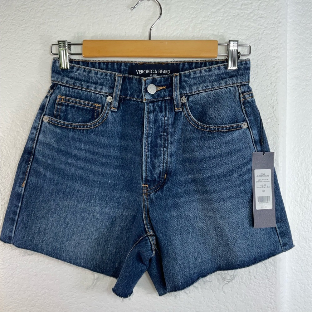 Veronica Beard Ellis Blue Jean Shorts